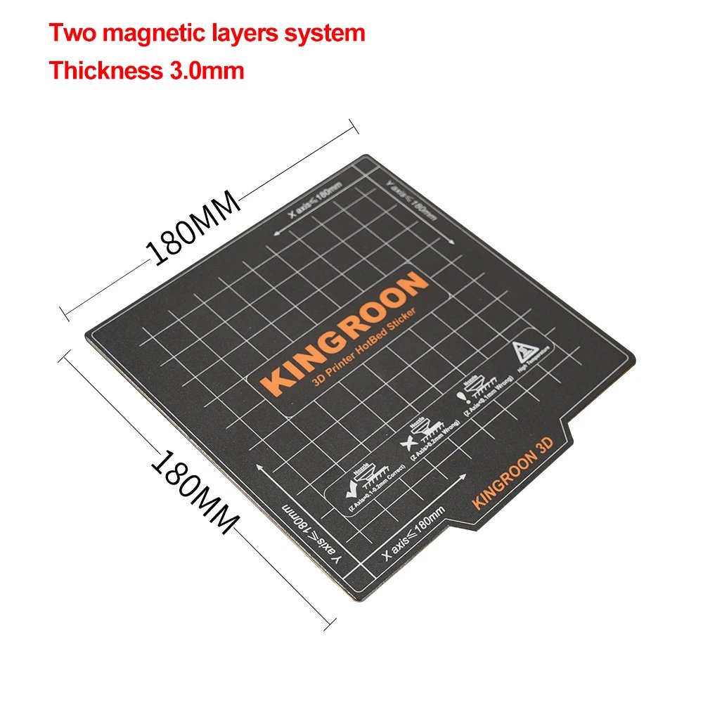 Flexible Magnetic 2 Layers 3D Printer Heated Bed